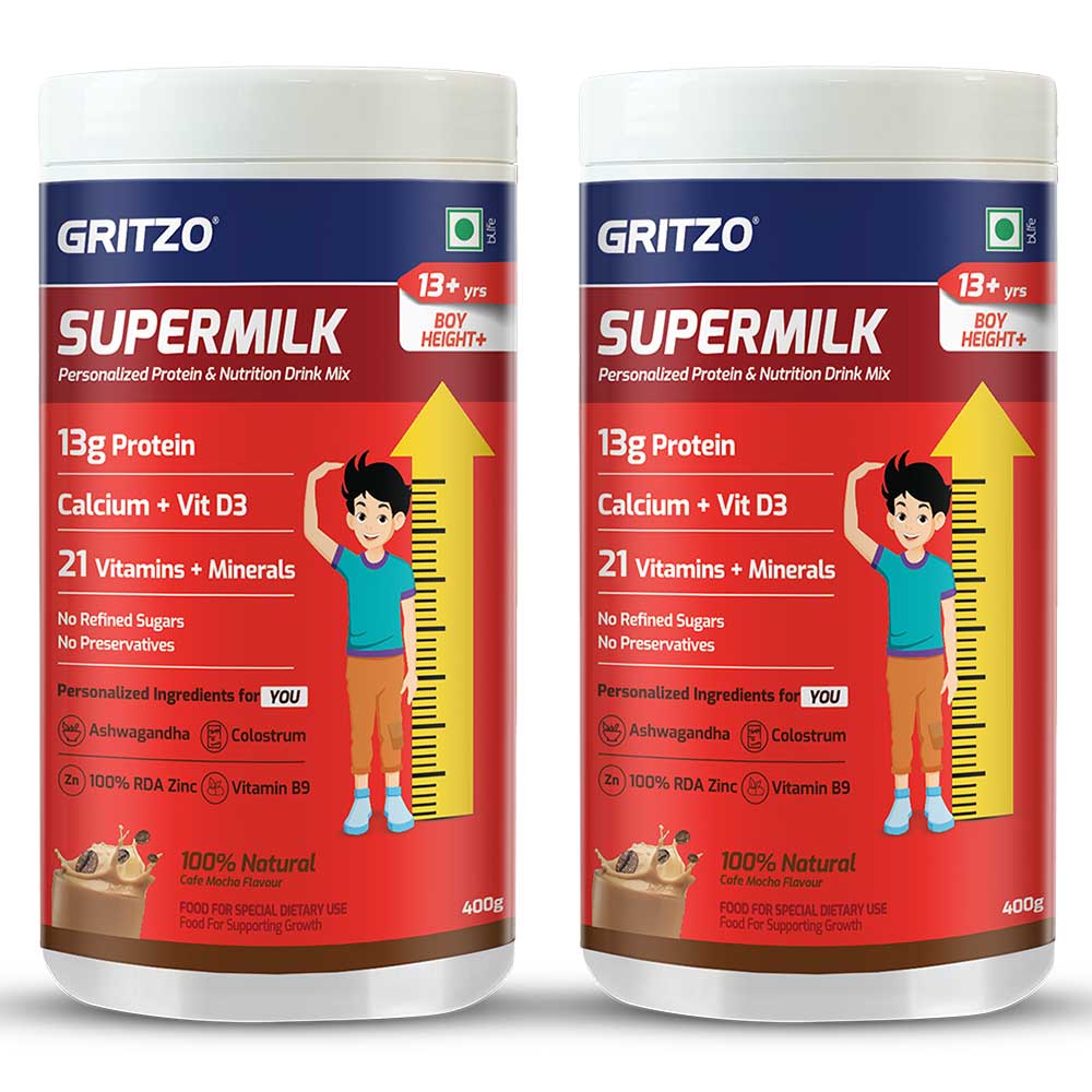 800g Supermilk Height+ for Boy 13+ Yrs Cafe Mocha - 400g x 2