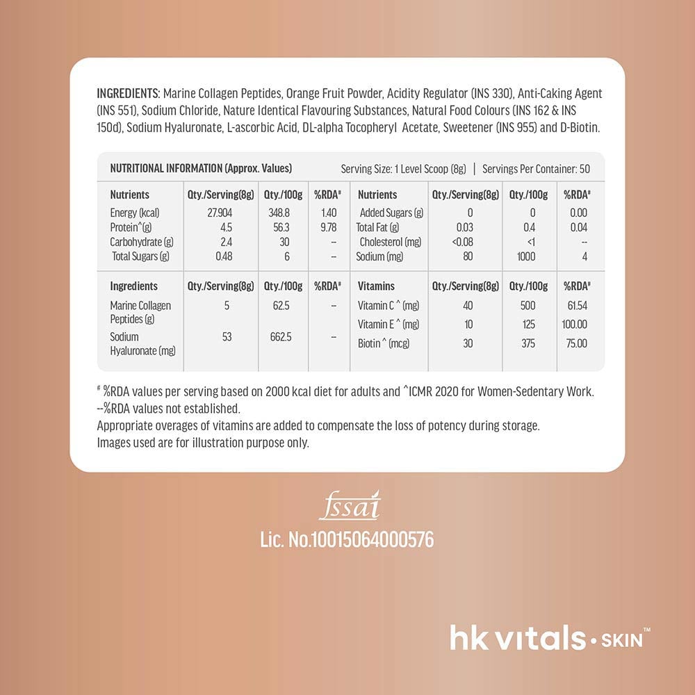 1 - HK Vitals Skin Radiance Collagen,  Marine Collagen  400 g  Watermelon