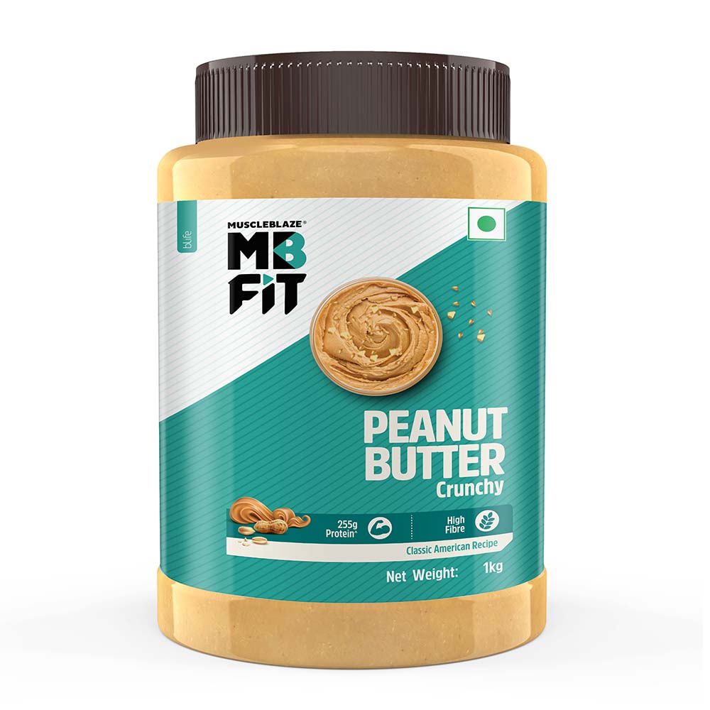3 - MuscleBlaze Peanut Butter,  1 kg  Crunchy 