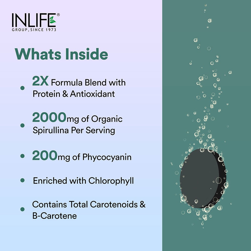 8 - INLIFE Spirulina 2000mg,  60 tablet(s) 