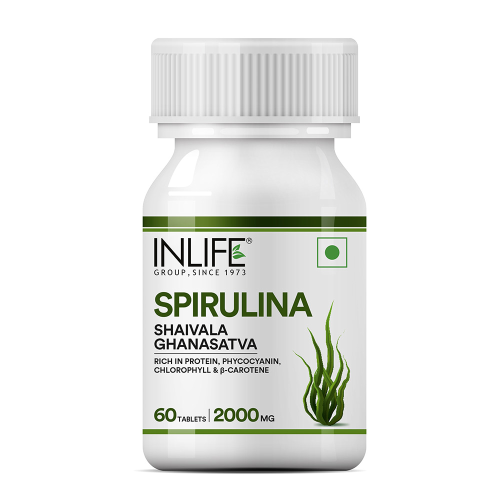 2 - INLIFE Spirulina 2000mg,  60 tablet(s) 
