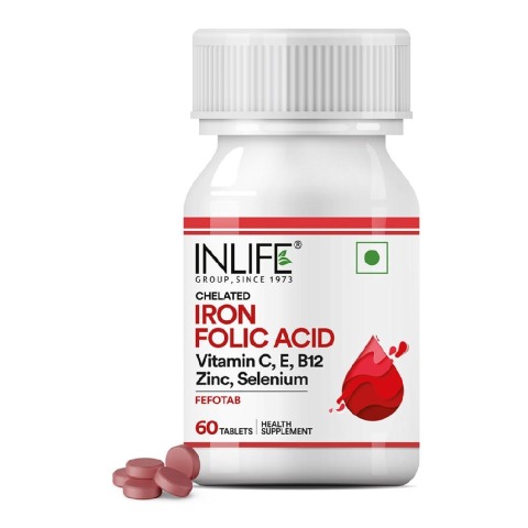 1 - INLIFE Iron + Folic Acid,  Unflavoured  60 tablet(s) 