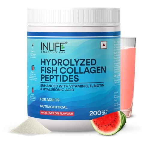 1 - INLIFE Marine Collagen Peptides,  200 g  Watermelon 