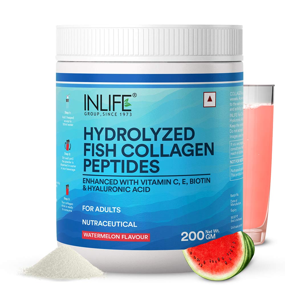 1 - INLIFE Marine Collagen Peptides,  200 g  Watermelon 