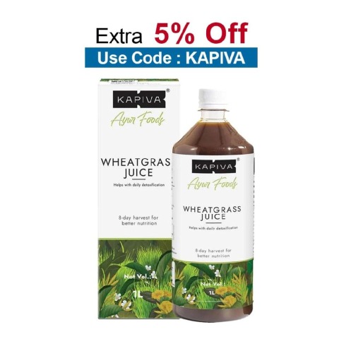 Kapiva Wheatgrass Juice (Natural Detoxifier),  Unflavoured  1 L 