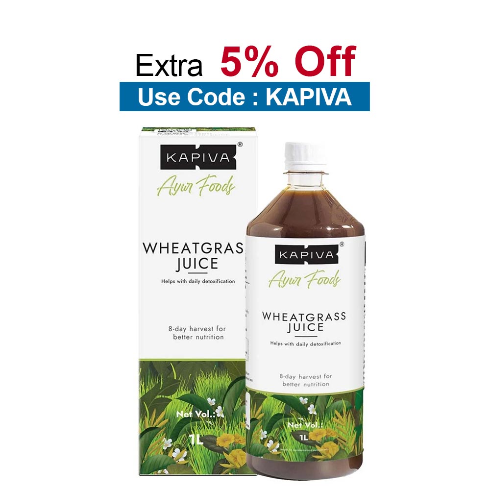 Kapiva Wheatgrass Juice (Natural Detoxifier),  Unflavoured  1 L 