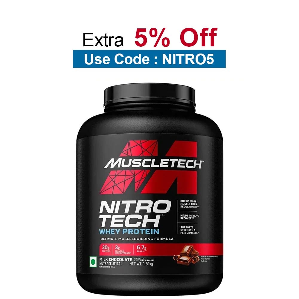 MuscleTech NitroTech Whey Protein,  4 lb  Milk Chocolate - India 