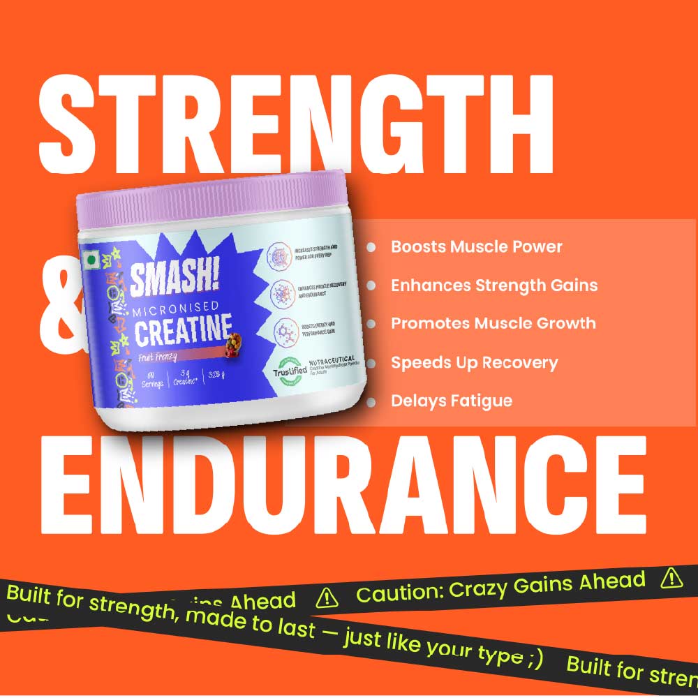 3 - Smash Micronised Creatine Monohydrate,  Fruit Frenzy  0.71 lb