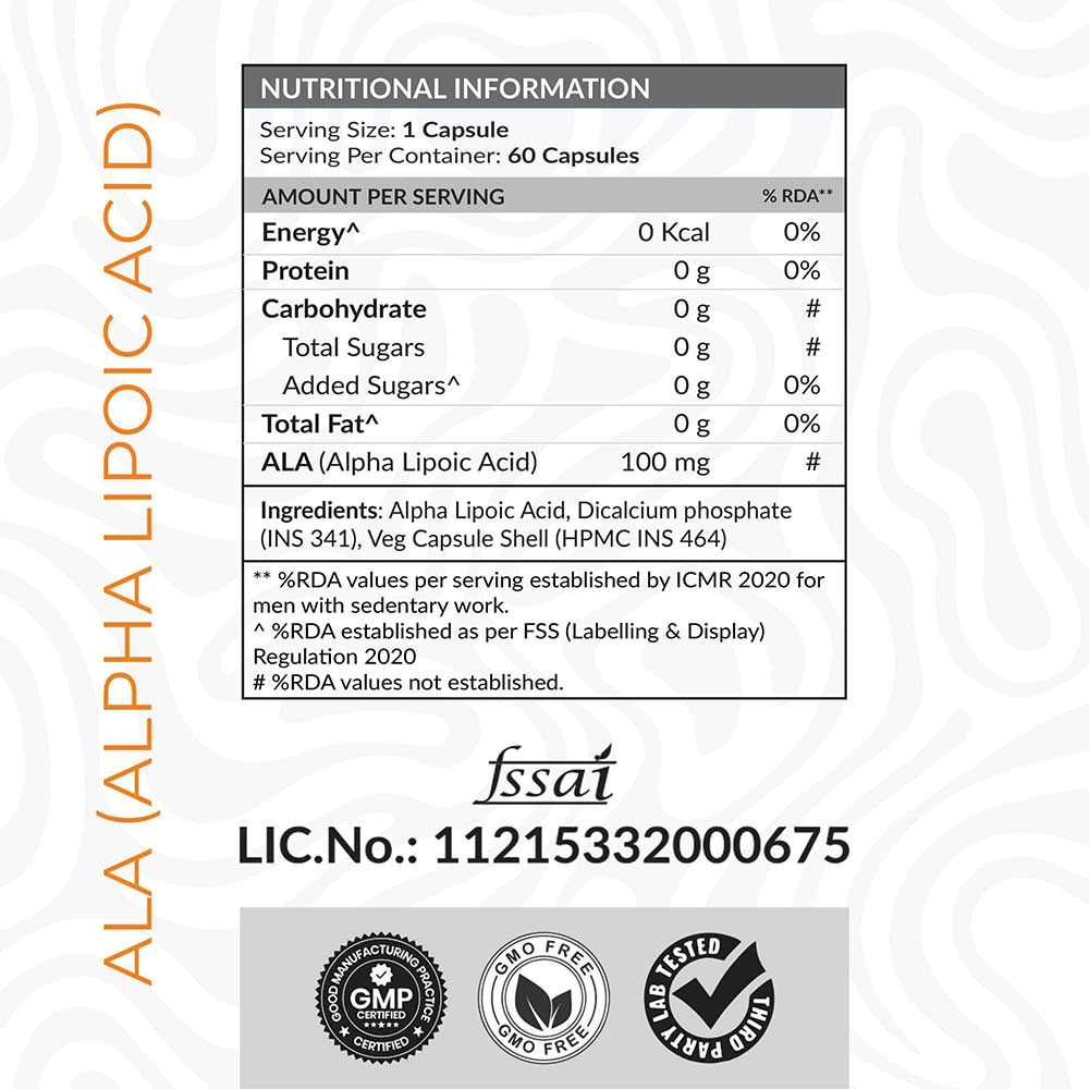 7 - AS-IT-IS Nutrition ATOM ALA (Alpha Lipoic Acid) 100mg,  60 veggie capsule(s) 