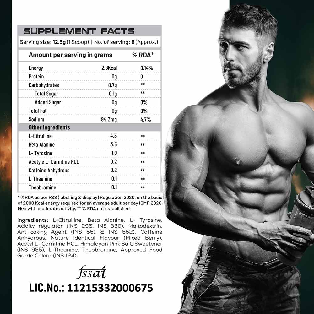 5 - AS-IT-IS Nutrition ATOM Turbo Fuel Pre-Workout,  0.22 lb  Berry Blast 