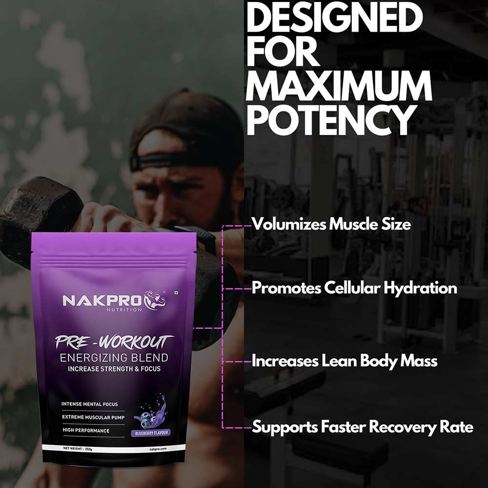 6 - Nakpro Pre-Workout,  0.55 lb  Blueberry 