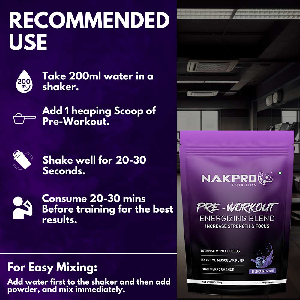 7 - Nakpro Pre-Workout,  0.55 lb  Blueberry 