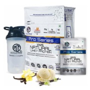Muscle Trail Pro Series 100% Natural Whey Protein- 50 sachets/pack Vanilla (with Free Shaker Inside)
