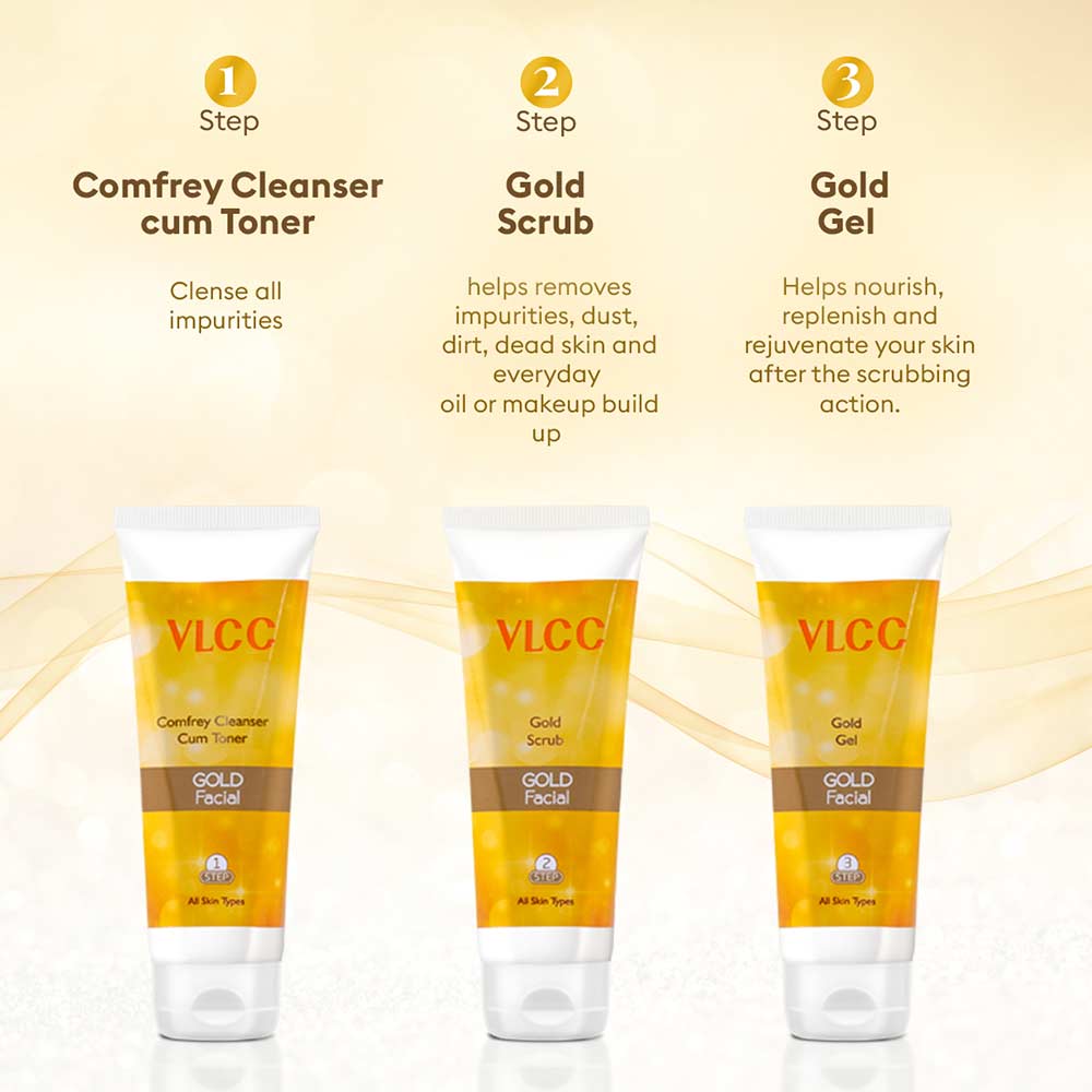 3 - VLCC Salon Series Facial Kit,  300 g  Gold 