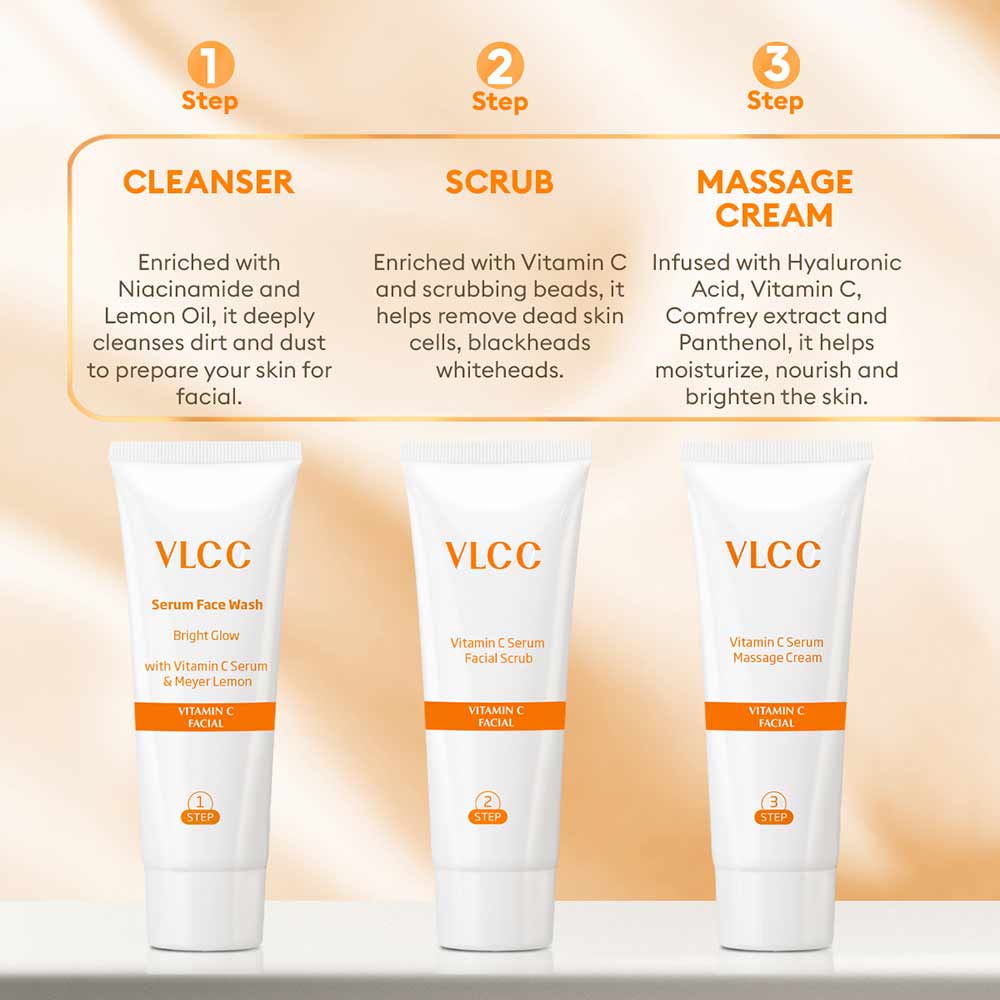 5 - VLCC Vitamin C Facial Kit,  58 g  with Free Vitamin C Serum 