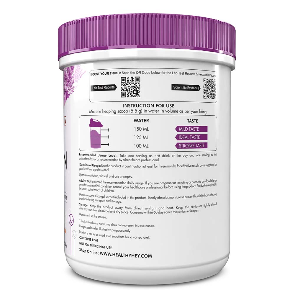 3 - HealthyHey Nutrition Marine Collagen Powder,  200 g  Orange 