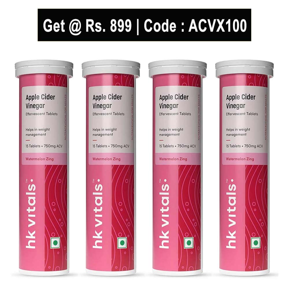 HK Vitals ACV Effervescent 750 mg, 60 tablet(s) Watermelon