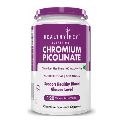 1 - HealthyHey Nutrition Chromium Picolinate,  120 veggie capsule(s) 