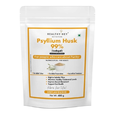 1 - HealthyHey Nutrition Psyllium Husk 99%  Unflavoured,  400 g 