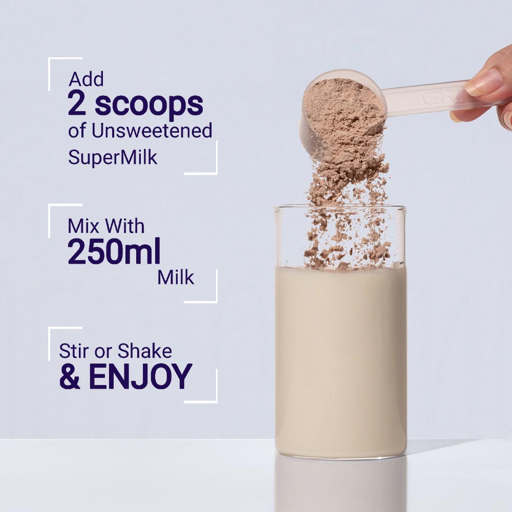 6 - Supermilk Gritzo Overall Growth for Boy/Girl 2-6 Yrs Protein & Nutrition Drink Mix,  800 g  Double Chocolate