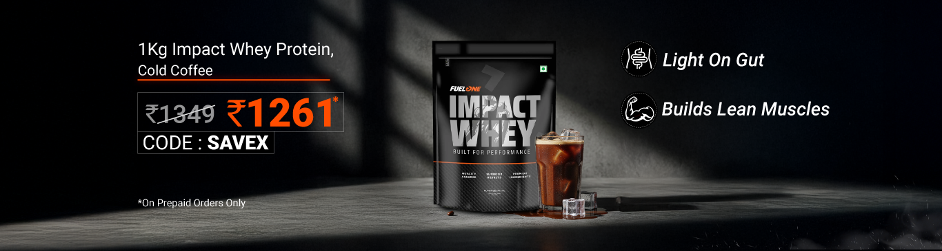 Fuel One Impact Whey Protein, 1 kg Cold Coffee