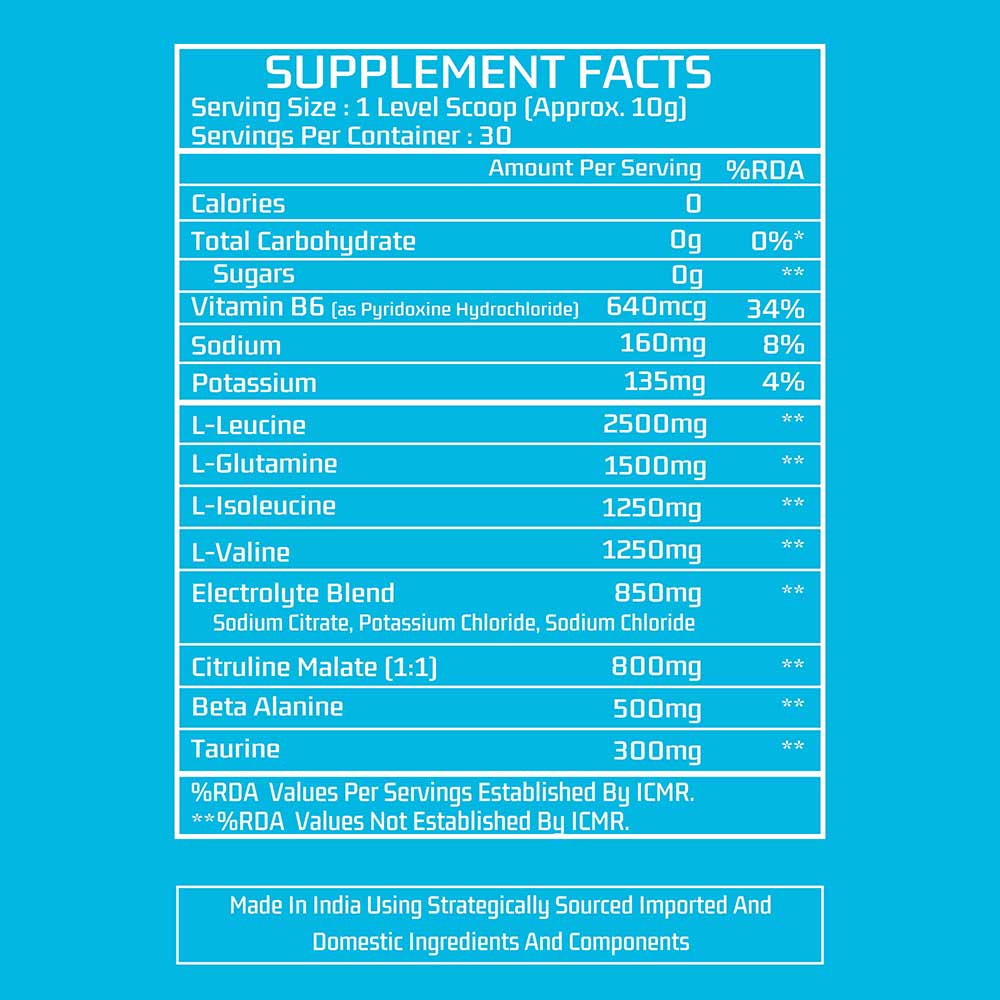 5 - Myfitness iBCAA-H2O,  0.66 lb  30 Servings  Icy Mango Madness 