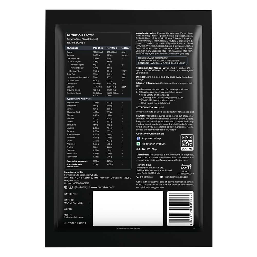 4 - Nutrabay BioAbsorb Whey Protein,  0.07 lb  Dalgona Coffee 