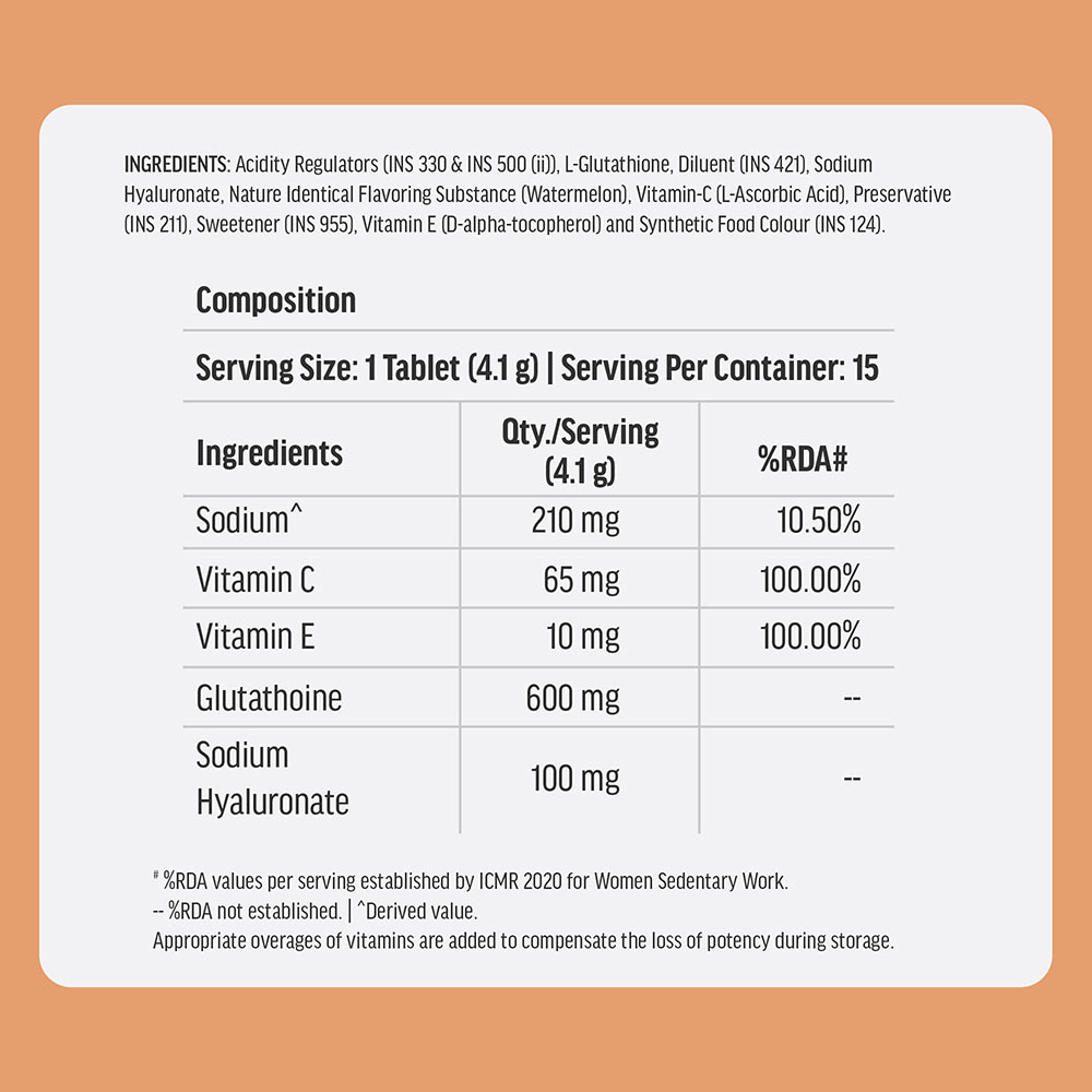 4 - HealthKart HK Vitals Glutathione Effervescent,  Watermelon  30 tablet(s)