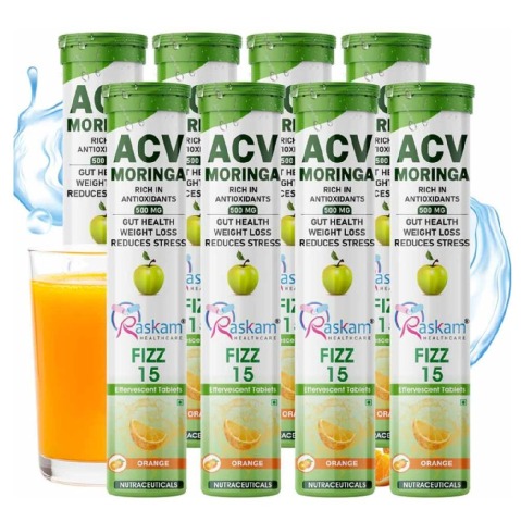 1 - Raskam ACV Moringa, 15 tablet(s) Orange (Pack of 8)