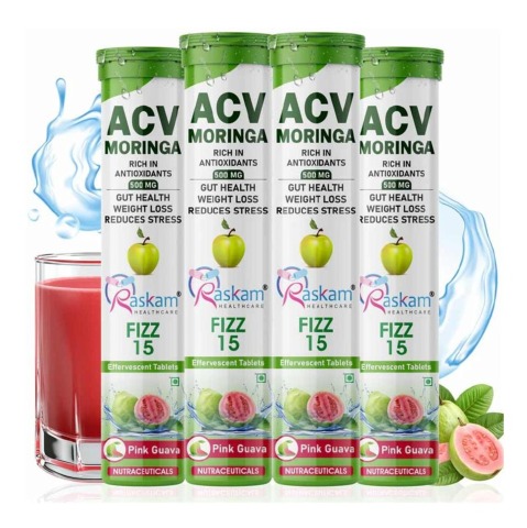 1 - Raskam ACV Moringa,  15 tablet(s)  Pink Guava (Pack of 4) 