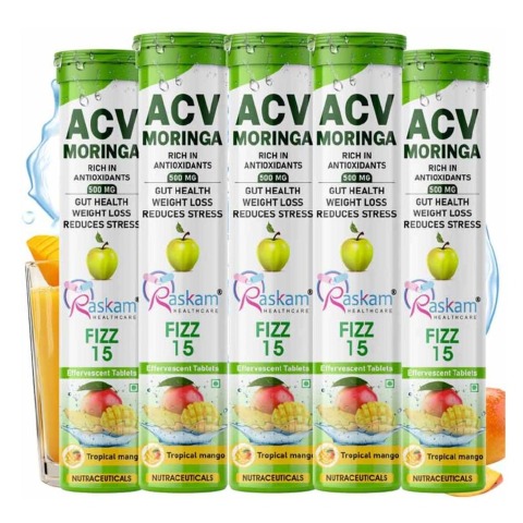 1 - Raskam ACV Moringa, 15 tablet(s) Tropical Mango (Pack of 5)