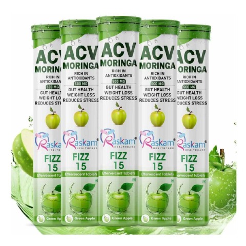 1 - Raskam ACV Moringa,  15 tablet(s)  Green Apple (Pack of 5) 
