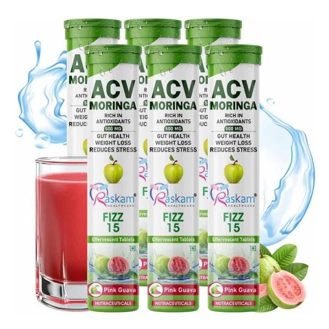 1 - Raskam ACV Moringa,  15 tablet(s)  Pink Guava (Pack of 6) 