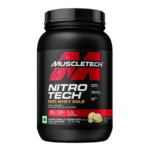 1 - MuscleTech Nitrotech 100% Whey Gold, 2.2 lb Vanilla Cream - India