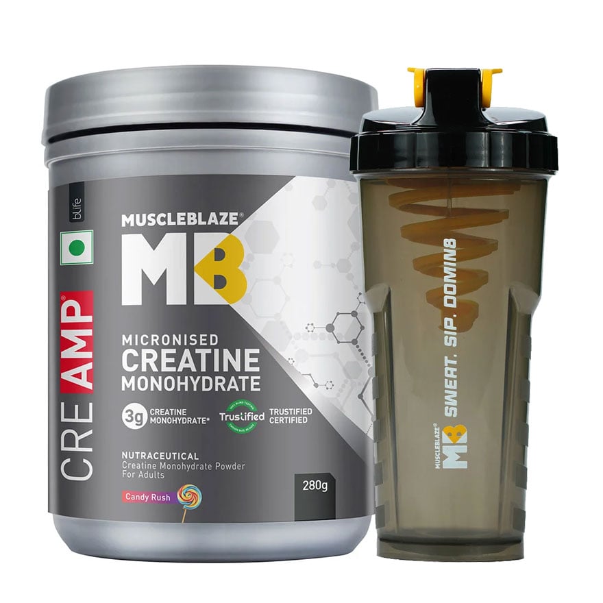 Creatine Monohydrate CreAMP 0.61 lb Candy Rush & Shaker Combo