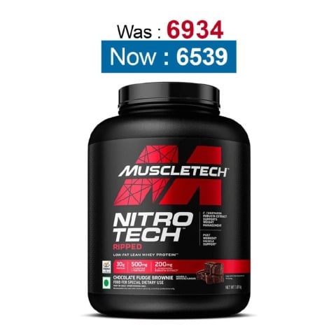 MuscleTech Performance Series NitroTech Ripped, 4 lb Chocolate Fudge Brownie - India