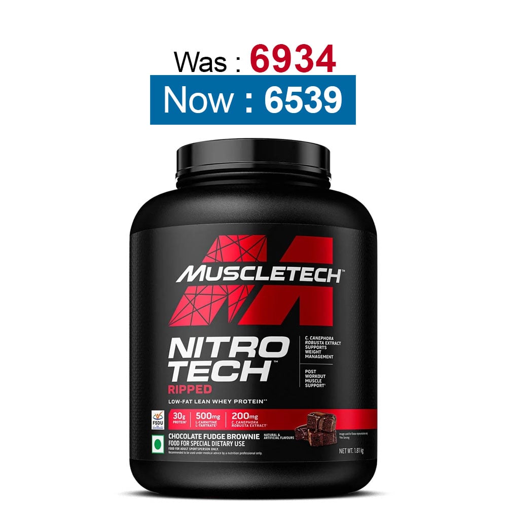 MuscleTech Performance Series NitroTech Ripped,  4 lb  Chocolate Fudge Brownie - India 