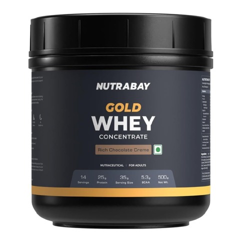 1 - Nutrabay Gold Concentrate Whey Protein,  1.1 lb  Rich Chocolate Creme 