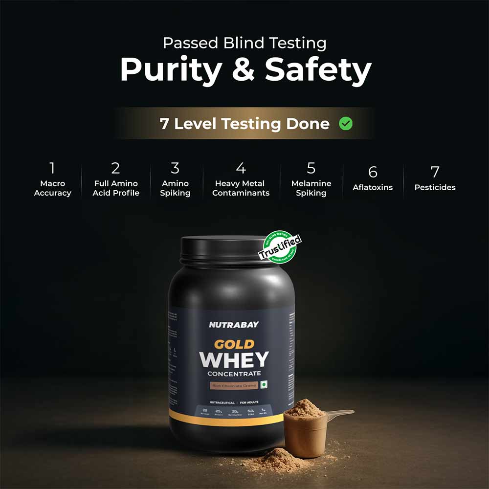 4 - Nutrabay Gold Concentrate Whey Protein,  2.2 lb  Rich Chocolate Creme 