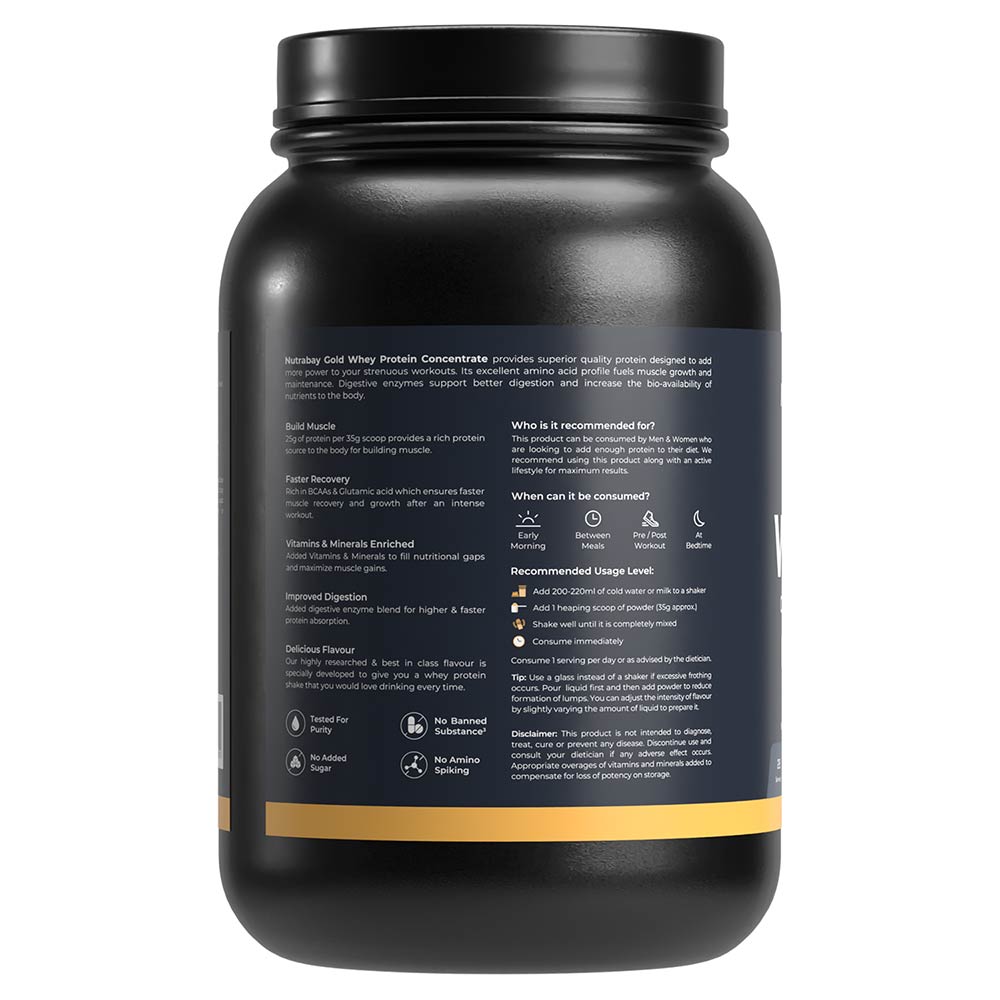 7 - Nutrabay Gold Concentrate Whey Protein,  2.2 lb  Kesar Badam Pista 