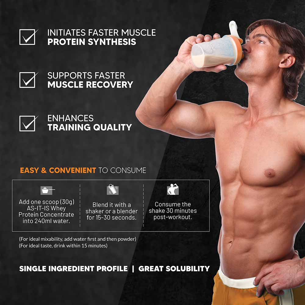 5 - AS-IT-IS Nutrition Whey Protein Concentrate 80%,  0.55 lb  Unflavoured 