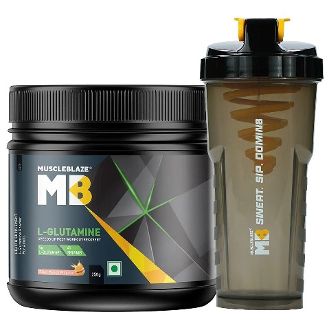 L-Glutamine 250g Fruit Punch & Shaker Combo