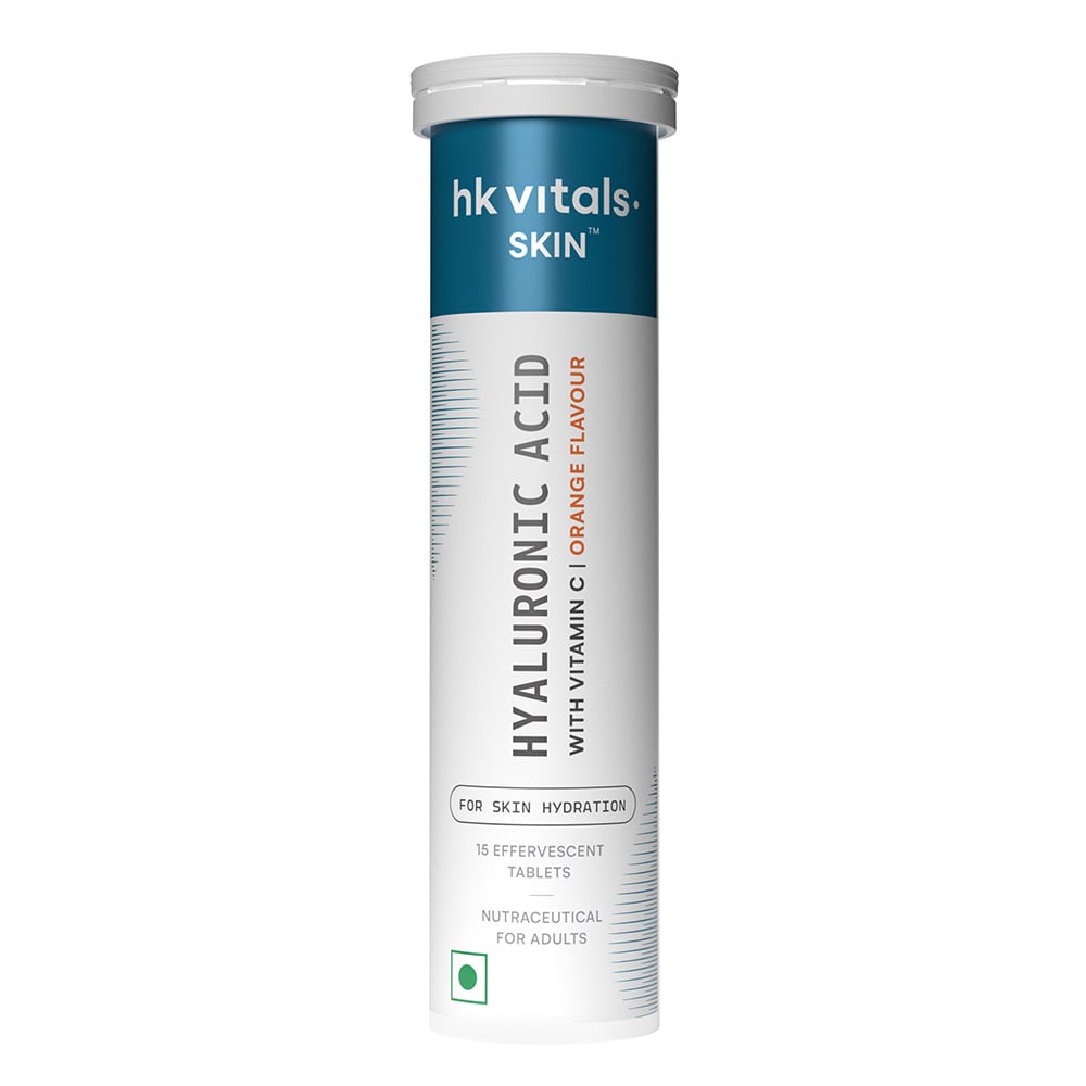 1 - HealthKart HK Vitals Hyaluronic Acid Effervescent,  15 tablet(s)  Orange