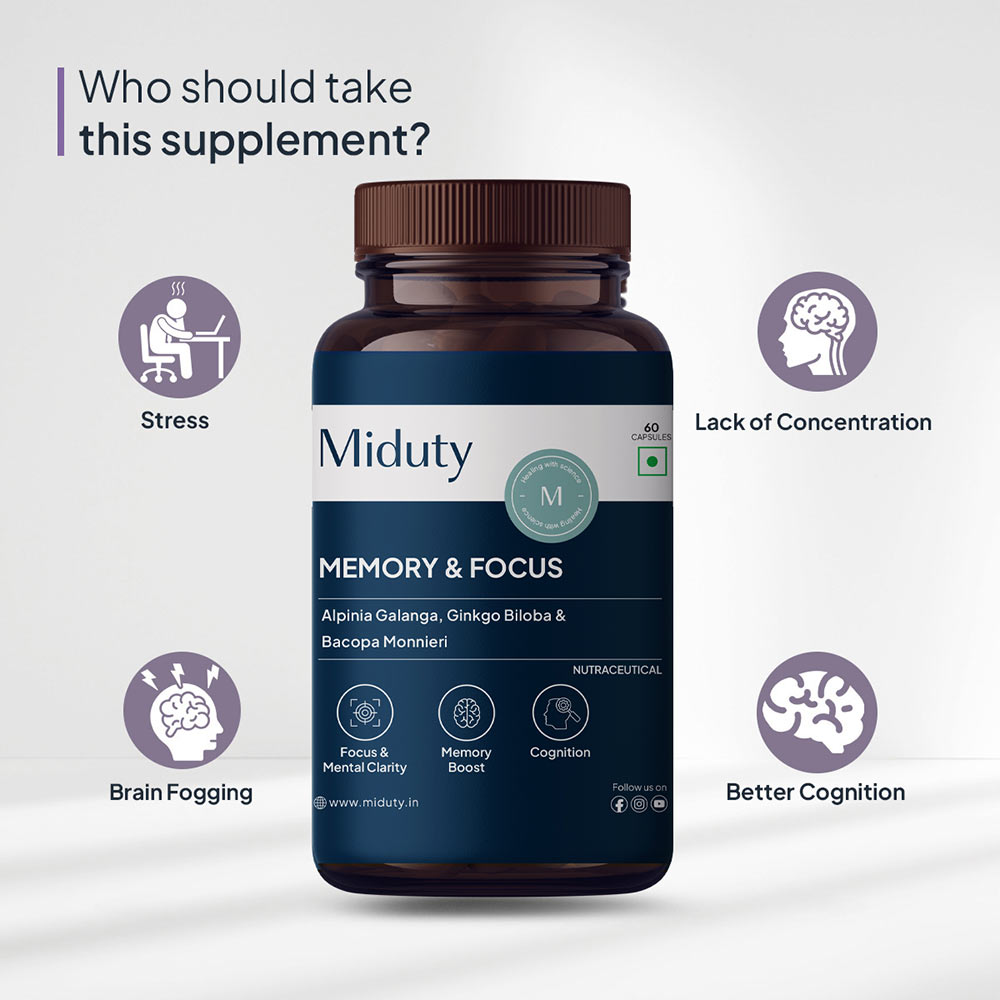 3 - Miduty Memory & Focus,  30 capsules 