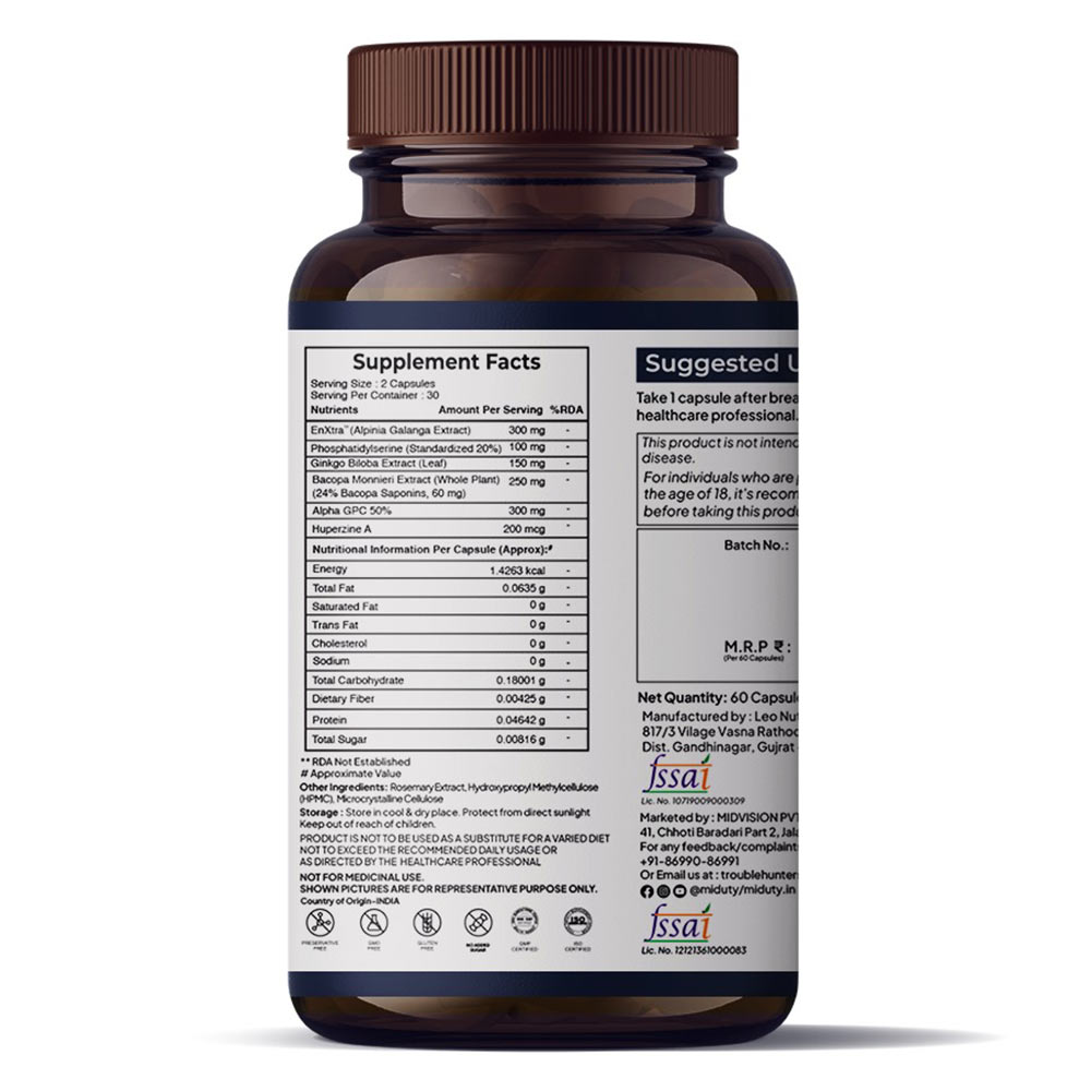 8 - Miduty Memory & Focus,  30 capsules 