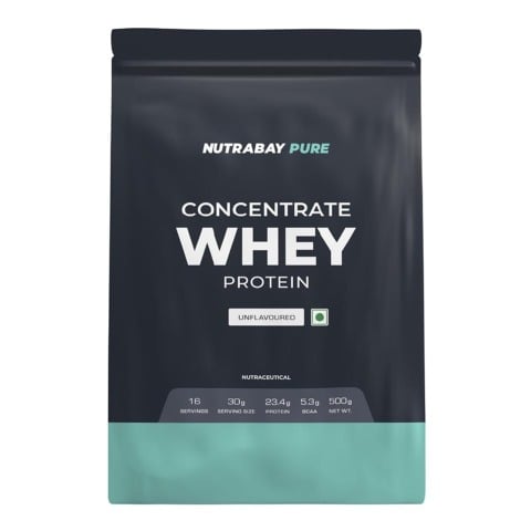 10 - Nutrabay Pure Concentrate Whey Protein,  1.1 lb  Unflavoured 