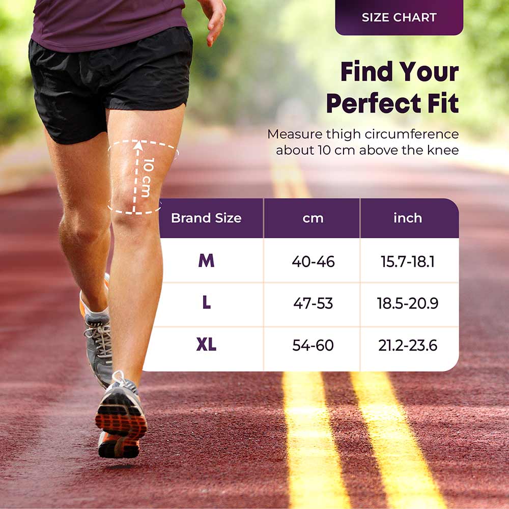 5 - betterhood Premium Knee Sleeve with with Gel Pad & Side Stabilizers,  Grey  Large 