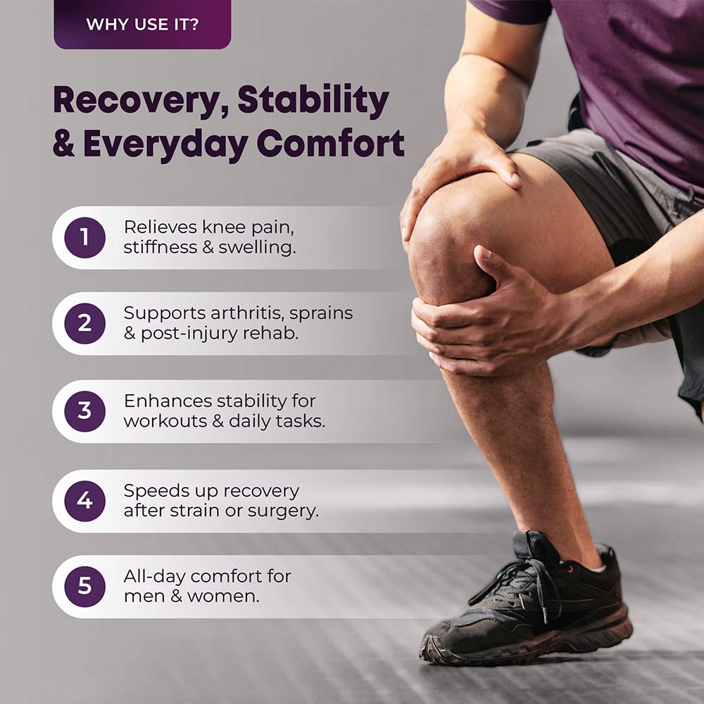 3 - betterhood Premium Knee Sleeve with with Gel Pad & Side Stabilizers,  Black (Pack of 2)  XL 