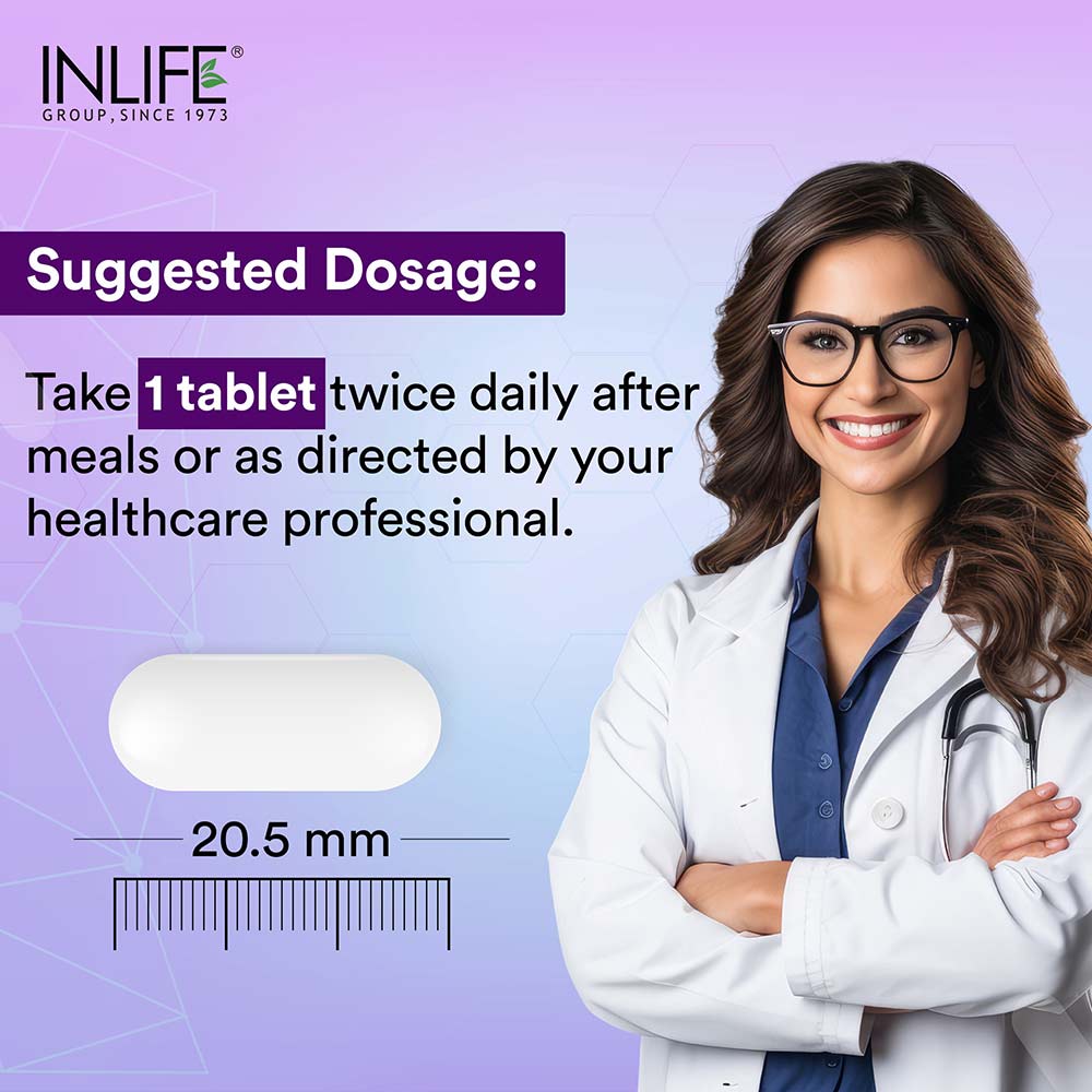 8 - INLIFE Magnesium Glycinate Forte,  Unflavoured  60 tablet(s) 