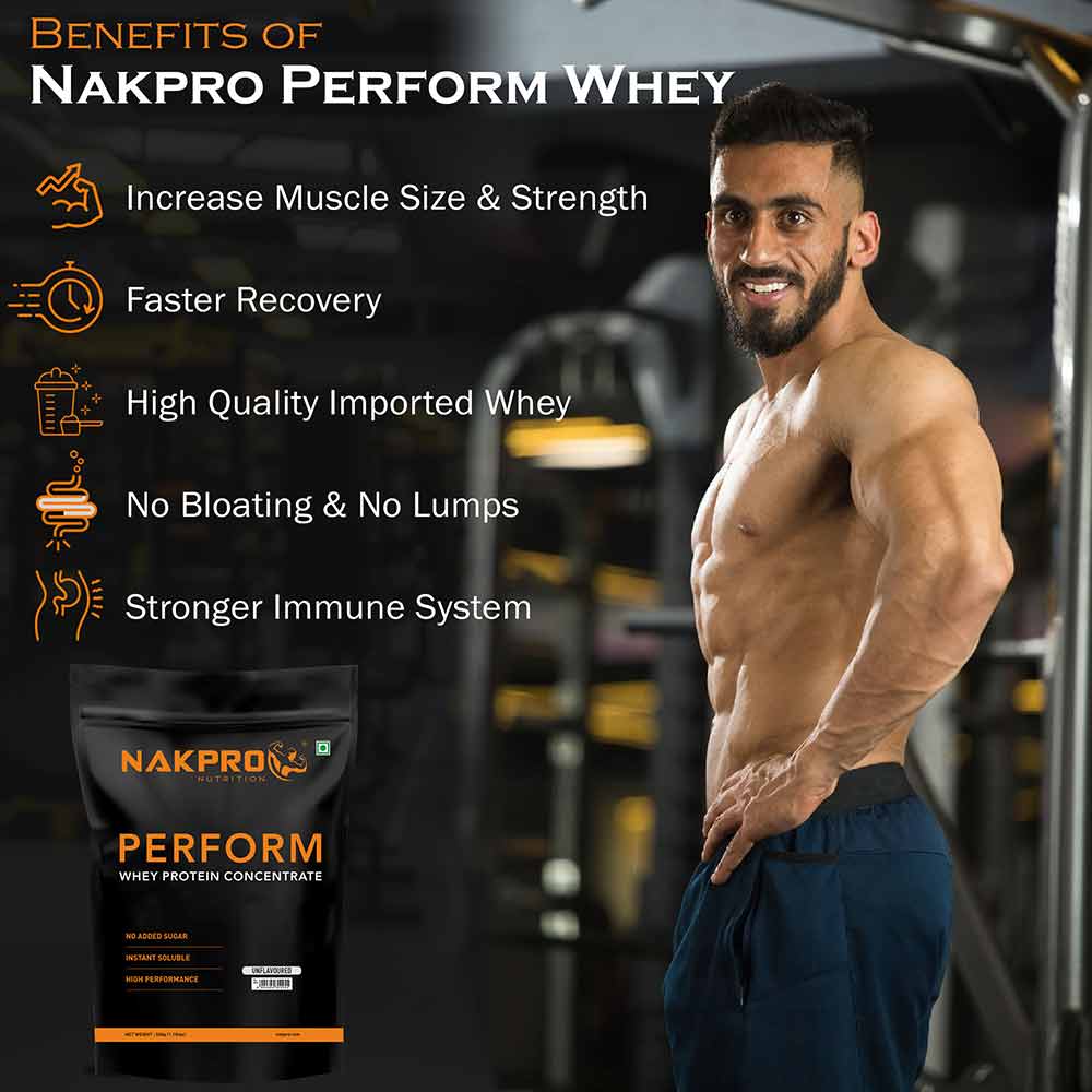 6 - Nakpro Perform Whey Protein Concentrate,  1.1 lb  Cookies & Cream 